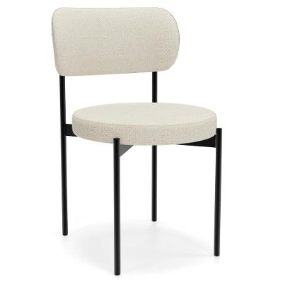 Cadeira Decorativa Estofada Para Sala De Jantar Louvre L02 Linho Champagne - Lyam Decor