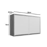 Armário Aéreo P- Cozinha Versalis Ph 3045 C- 2 Portas 120cm Freijo-cinza Argila - Herval - 2
