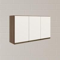 Armario Aereo 3 Portas Mdf 120 Cm Kali 12197 Carvalho Toq Off White Cetim Nicioli Carvalho Toq Off White Cetim - 6