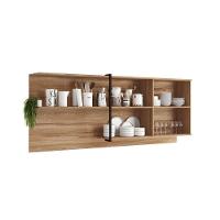 Armário Aéreo P- Cozinha Alpha 2504 C- 1 Porta C- Vidro 200cm Branco - Carraro - 3