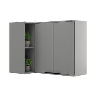 Armário De Cozinha Modulado Alpha 2505 Canto Reto C- 2 Portas 94cm Cinza - Carraro - 1