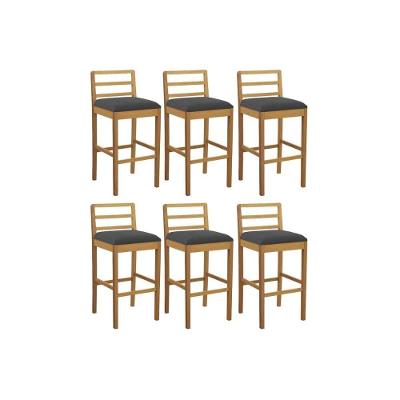 Banqueta Sala De Jantar Sofia 1bmm006ca Premium Madeira Maciça Kit 6 Un Carvalho-boucle Grafite - Kappesberg