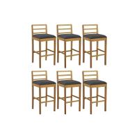 Banqueta Sala De Jantar Sofia 1bmm006ca Premium Madeira Maciça Kit 6 Un Carvalho-boucle Grafite - Kappesberg - 1