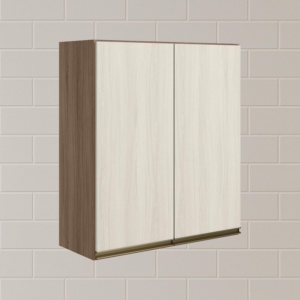 Armario Aereo 2 Portas Mdf 60 Cm Kali 12205 Carvalho Toq Bianco Toq Nicioli Carvalho Toq Bianco Toq - 6