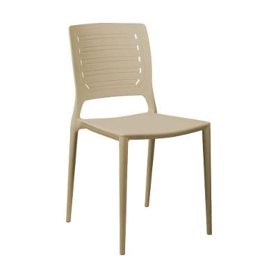 Cadeira Empilhável Saturno Areia Em Polipropileno Acrilys