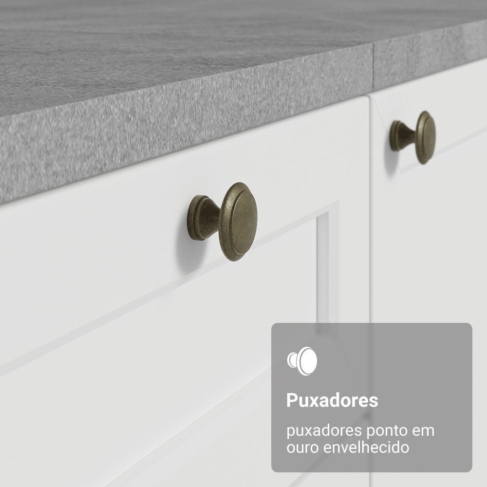 Armário De Cozinha Completa 270 Cm Branco Vik Madesa 03 Branco - 6