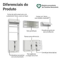 Armário De Cozinha Completa 270 Cm Branco Vik Madesa 03 Branco