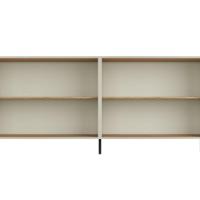 Buffet Sala De Jantar 4 Portas Brise 1 Gaveta Pés Industrial Preto Naim I03 Luna Louro - Lyam - 8