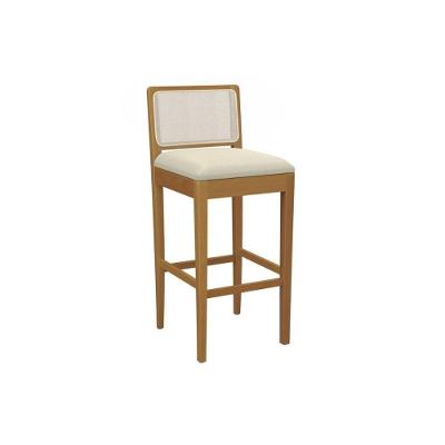Banqueta De Cozinha Sara Madeira Maciça 1bmm005ca 1 Un Carvalho-linho Bege Argila-tela Bege - Kappesberg