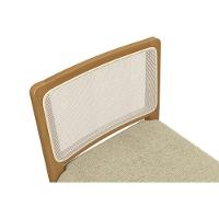 Banqueta De Cozinha Sara Madeira Maciça 1bmm005ca 1 Un Carvalho-boucle Bege Fendi-tela Bege - Kappesberg - 5