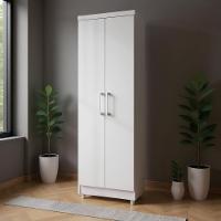Armário Multiuso Sapateira 2 Portas 5 Divisórias Compacto Branco - 1