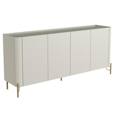 Buffet Para Sala De Jantar 4 Portas 1 Gaveta Pés Industrial Dourado Naim I03 Luna - Lyam