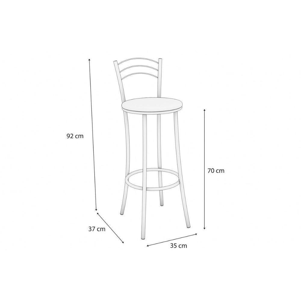 Banqueta Sala De Jantar Petra 1b700nk Aço 1 Un Niquel-boucle Cinza - Kappesberg - 2