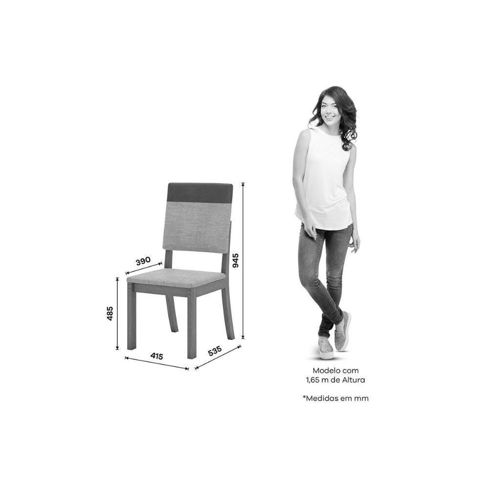 Cadeira De Cozinha Mila Plus Kit 2 Un Nature-corano Caramelo-linho Creme - Henn - 2