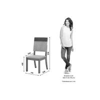 Cadeira De Cozinha Mila Plus Kit 2 Un Nature-corano Caramelo-linho Creme - Henn - 2