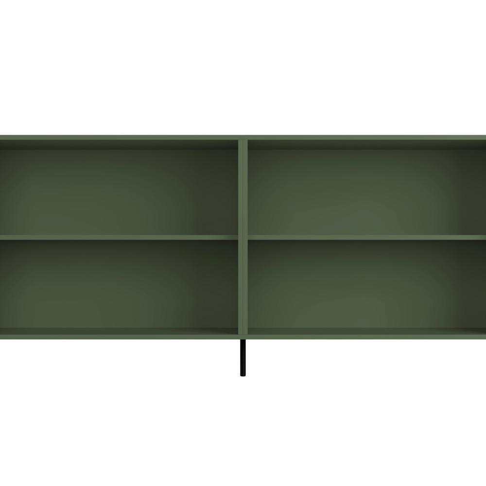 Buffet Sala De Jantar 4 Portas Brise 1 Gaveta Pés Industrial Preto Naim I03 Musgo - Lyam - 8