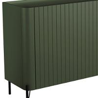 Buffet Sala De Jantar 4 Portas Brise 1 Gaveta Pés Industrial Preto Naim I03 Musgo - Lyam - 2