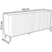 Buffet Sala De Jantar 4 Portas Brise 1 Gaveta Pés Industrial Preto Naim I03 Musgo - Lyam - 5