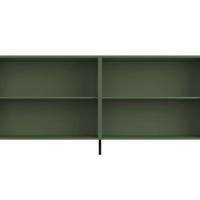 Buffet Sala De Jantar 4 Portas Brise 1 Gaveta Pés Industrial Preto Naim I03 Musgo - Lyam - 8