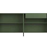 Buffet Sala De Jantar 4 Portas Brise 1 Gaveta Pés Industrial Preto Naim I03 Musgo - Lyam - 9