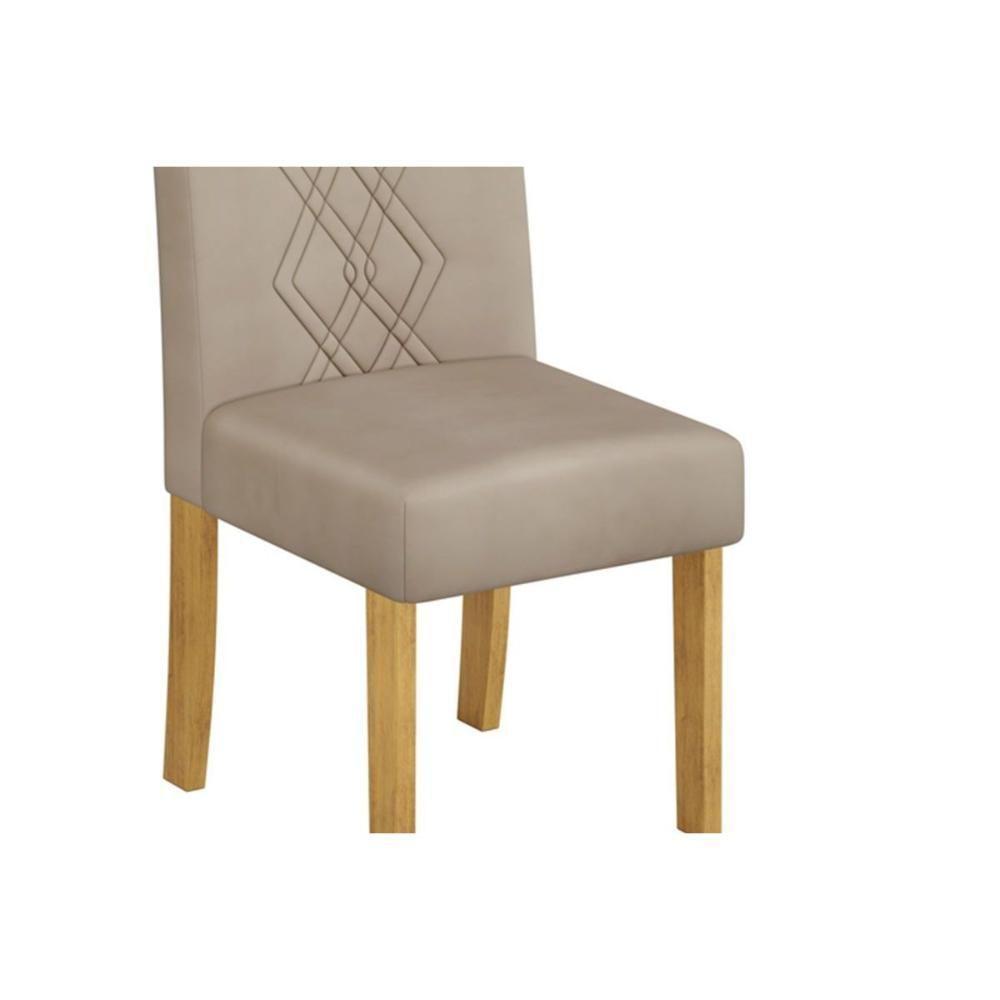 Cadeira Sala De Jantar Ayla Kit 2 Un Freijo-suede Lunar Grafite - Dj Móveis - 3