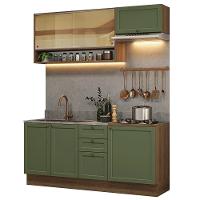 Armário De Cozinha Completa 180 Cm Rustic-verde Vik Madesa 05 Rustic-verde - 2