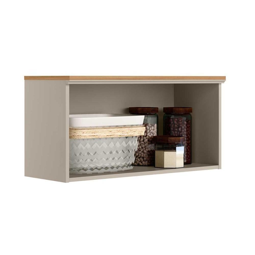 Armário Aéreo Cozinha Modulado Atena C- 1 Porta Basculante 80cm Jequitiba-off White Fosco - Linea Brasil - 6