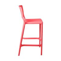 Banqueta Alta Para Bancada E Cozinha Vermelho Pastel Empilhável Marte Em Polipropileno Acrilys - 2