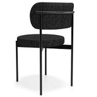 Cadeira Decorativa Estofada Para Sala De Jantar Louvre L02 Linho Chumbo - Lyam Decor - 8