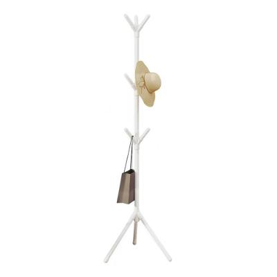 Cabideiro Organizador Chao 9 Ganchos Mancebo Arara Roupa Casaco Blusa Bolsa Desmontavel Branco