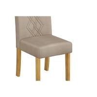 Cadeira Sala De Jantar Ayla Kit 2 Un Freijo-suede Creme - Dj Móveis - 3