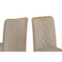 Cadeira Sala De Jantar Ayla Kit 2 Un Freijo-suede Creme - Dj Móveis