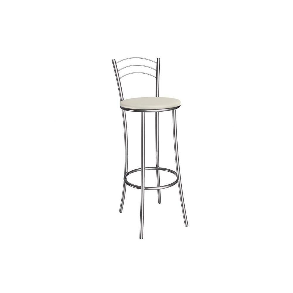 Banqueta Sala De Jantar Petra 1b700cr Aço 1 Un Cromado-ano Bege - Kappesberg - 1