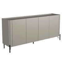Buffet Para Sala De Jantar 4 Portas 1 Gaveta Pés Industrial Preto Naim I03 Grigio - Lyam - 1