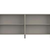 Buffet Para Sala De Jantar 4 Portas 1 Gaveta Pés Industrial Preto Naim I03 Grigio - Lyam - 7