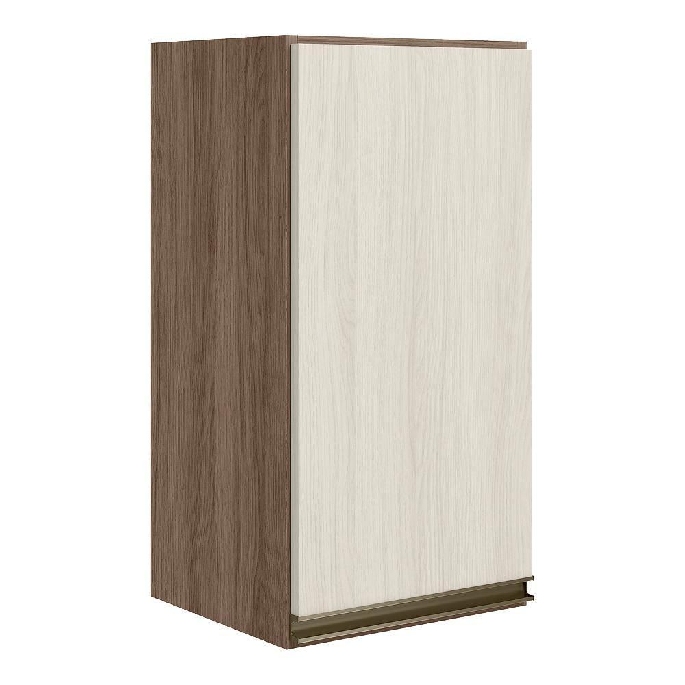 Armario Aereo 1 Porta Mdf 35 Cm Kali 16089 Carvalho Toq Bianco Toq Nicioli Carvalho Toq Bianco Toq - 1