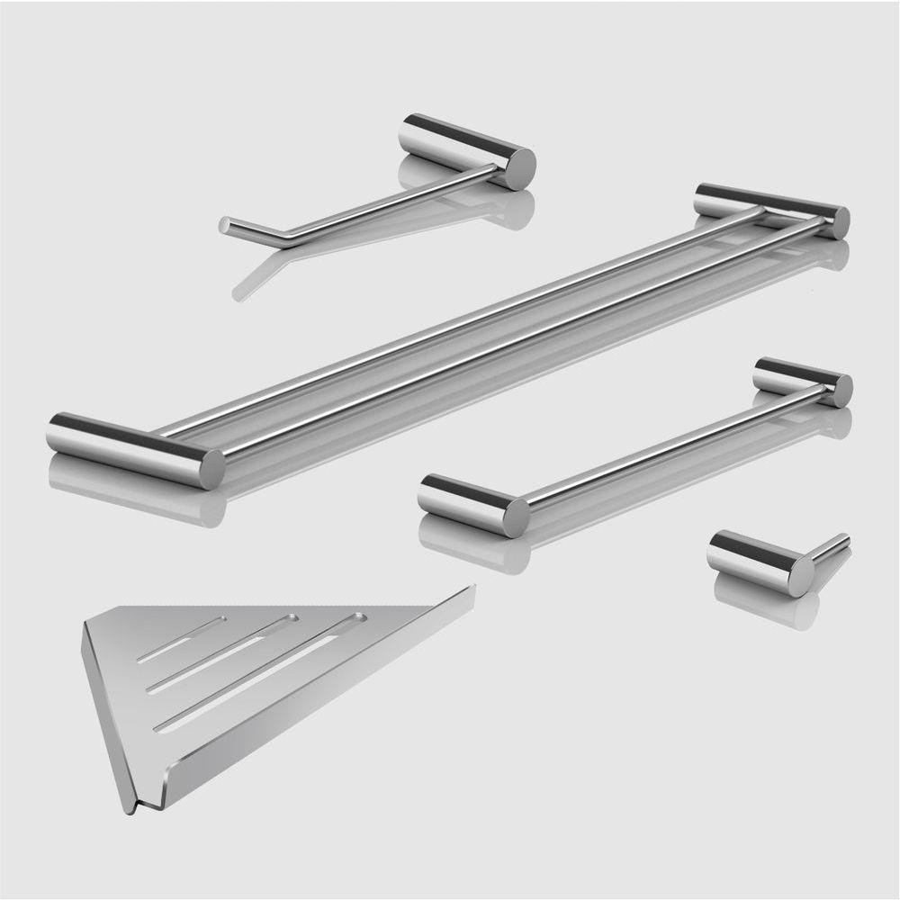 Kit Acessórios Para Banheiro Escovado 5 Peças Grego Metal 2160or - 3