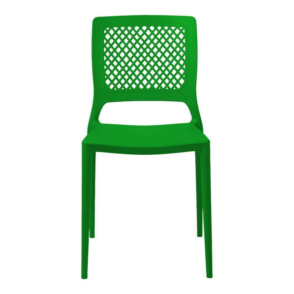 Cadeira Empilhável Vênus Verde Em Polipropileno Acrilys - 3