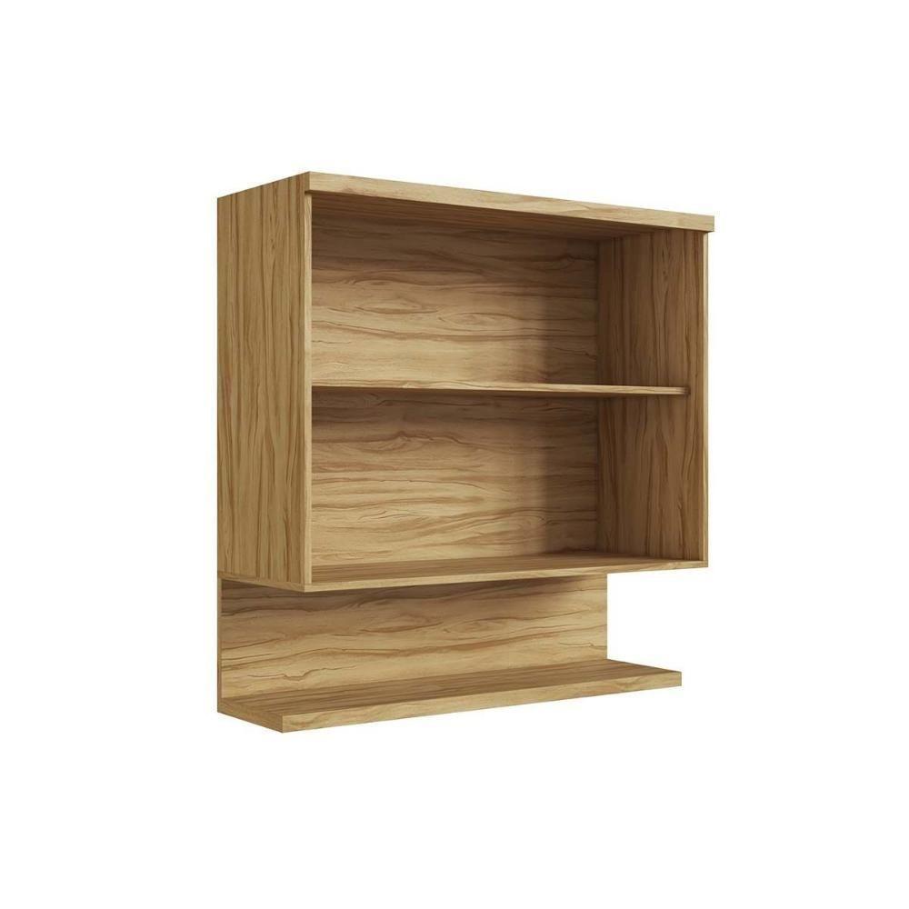 Armário Aéreo P- Cozinha Riesling C- 2 Portas E Prateleira 80cm Amendoa-off White - Ronipa - 3