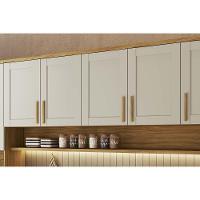 Armário Aéreo P- Cozinha Riesling C- 2 Portas E Prateleira 80cm Amendoa-off White - Ronipa