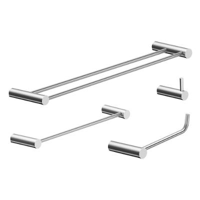 Kit Acessórios Para Banheiro Escovado 4 Peças Grego Metal 2060or