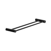 Toalheiro Duplo Rosto Para Banheiro Preto Fosco Orion Grego Metal 40cm - 1