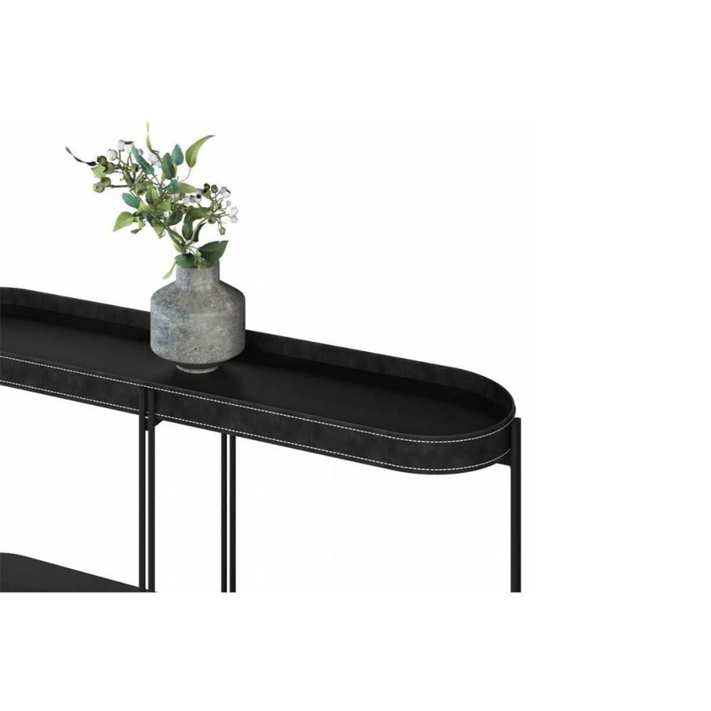 Aparador De Sala Jantar Monaco C- 1 Prateleira Preto - Linea Brasil - 4