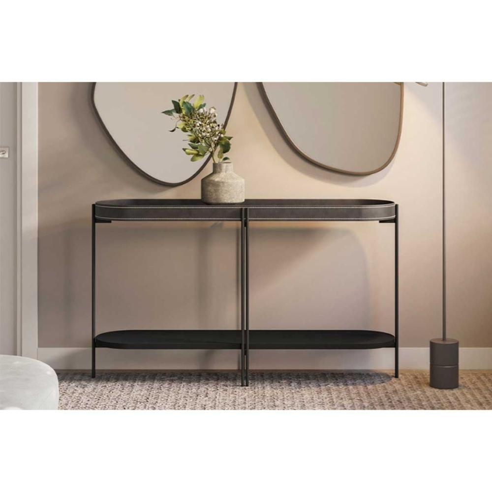 Aparador De Sala Jantar Monaco C- 1 Prateleira Preto - Linea Brasil - 5