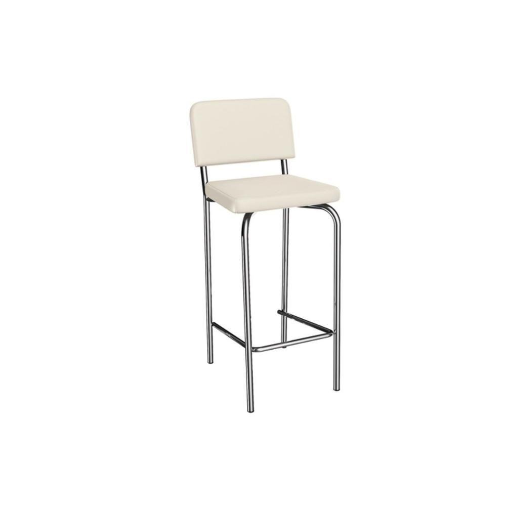 Banqueta Sala De Jantar Fiji 1b712cr Aço 1 Un Cromado-ano Bege - Kappesberg - 1