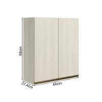 Armario Aereo 2 Portas Mdf 60 Cm Kali 12205 Bianco Toq Bianco Toq Nicioli Bianco Toq Bianco Toq - 3