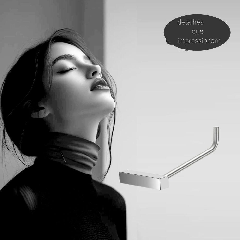 Porta Papel Higiênico Para Banheiro Alto Brilho Troia Grego Metal - 2