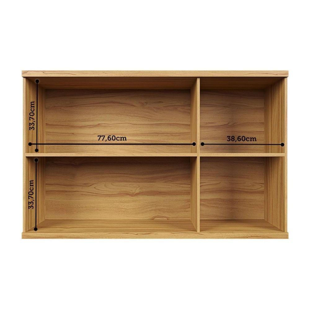 Armário Aéreo P- Cozinha Sauvignon C- 3 Portas Canelada 120cm Amendoa-off White - Ronipa - 6