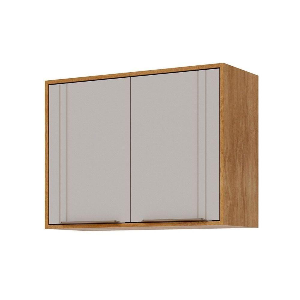 Armário Aéreo P- Cozinha Aurea C- 2 Portas 80cm Cinamomo-off White - Mgm - 1