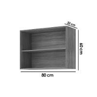 Armário Aéreo P- Cozinha Aurea C- 2 Portas 80cm Cinamomo-off White - Mgm - 2